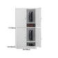 White Steel Wardrobe Armoire Contemporary Hinged Wardrobe Cabinet Clearhalo 'Armoires & Wardrobes' 'armoires_wardrobes' 'Bedroom Furniture' 'furn' 'furn_armoires_wardrobes' 'Furniture' 5900212