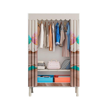 Armoire contemporaine Armoire en acier étagères réglables placis de garde-robe pour chambre à coucher