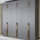 Zeitgenössischer Stil grauer Farbgarderobe Holz weiche Schubladen -Kleiderschrankschrank