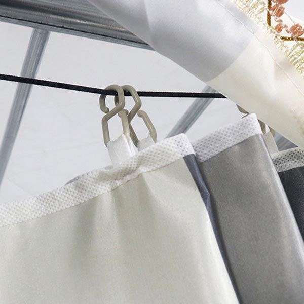 Asta di stoffa a 3 livelli di guardaroba in metallo moderno incluso l'armadio del guardaroba