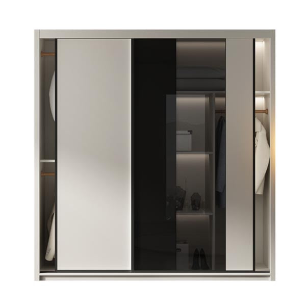 Armadio in legno in stile contemporaneo armadio a colori bianco con porta scorrevole