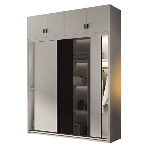 Armadio in legno in stile contemporaneo armadio a colori bianco con porta scorrevole