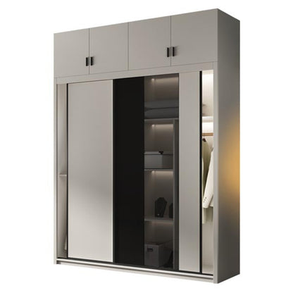 Armadio in legno in stile contemporaneo armadio a colori bianco con porta scorrevole