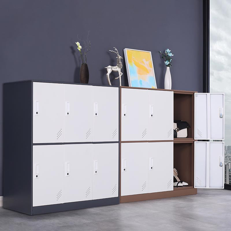 Contemporary Style Wardrobe Armoire Metal Wardrobe Closet with Locks Clearhalo 'Armoires & Wardrobes' 'armoires_wardrobes' 'Bedroom Furniture' 'furn' 'furn_armoires_wardrobes' 'Furniture' 5900536