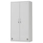 Contemporary Style Wardrobe Armoire Metal Wardrobe Closet with Locks 35.5"L x 16.5"W x 71"H White 2 Clearhalo 'Armoires & Wardrobes' 'armoires_wardrobes' 'Bedroom Furniture' 'furn' 'furn_armoires_wardrobes' 'Furniture' 5900537