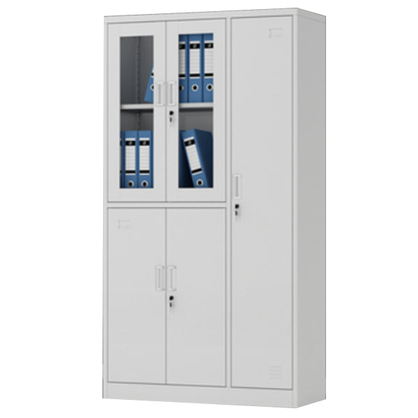 Contemporary Style Wardrobe Armoire Metal Wardrobe Closet with Locks 38"L x 17"W x 71"H White 3 Clearhalo 'Armoires & Wardrobes' 'armoires_wardrobes' 'Bedroom Furniture' 'furn' 'furn_armoires_wardrobes' 'Furniture' 5900542