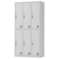 Contemporary Style Wardrobe Armoire Metal Wardrobe Closet with Locks 35.5"L x 16.5"W x 71"H White 6 Clearhalo 'Armoires & Wardrobes' 'armoires_wardrobes' 'Bedroom Furniture' 'furn' 'furn_armoires_wardrobes' 'Furniture' 5900544