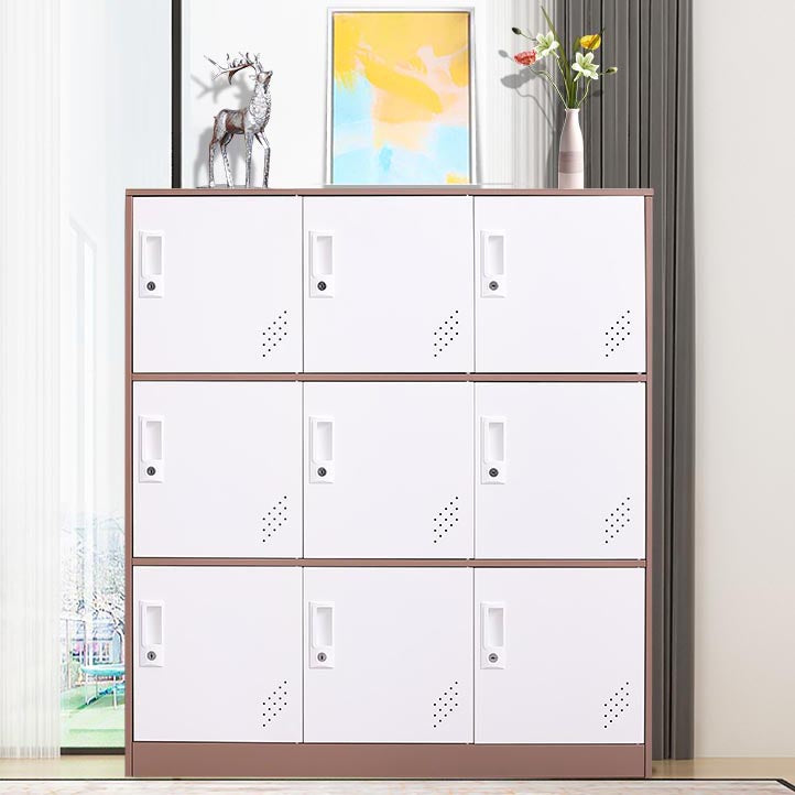 Contemporary Style Wardrobe Armoire Metal Wardrobe Closet with Locks Clearhalo 'Armoires & Wardrobes' 'armoires_wardrobes' 'Bedroom Furniture' 'furn' 'furn_armoires_wardrobes' 'Furniture' 5900558