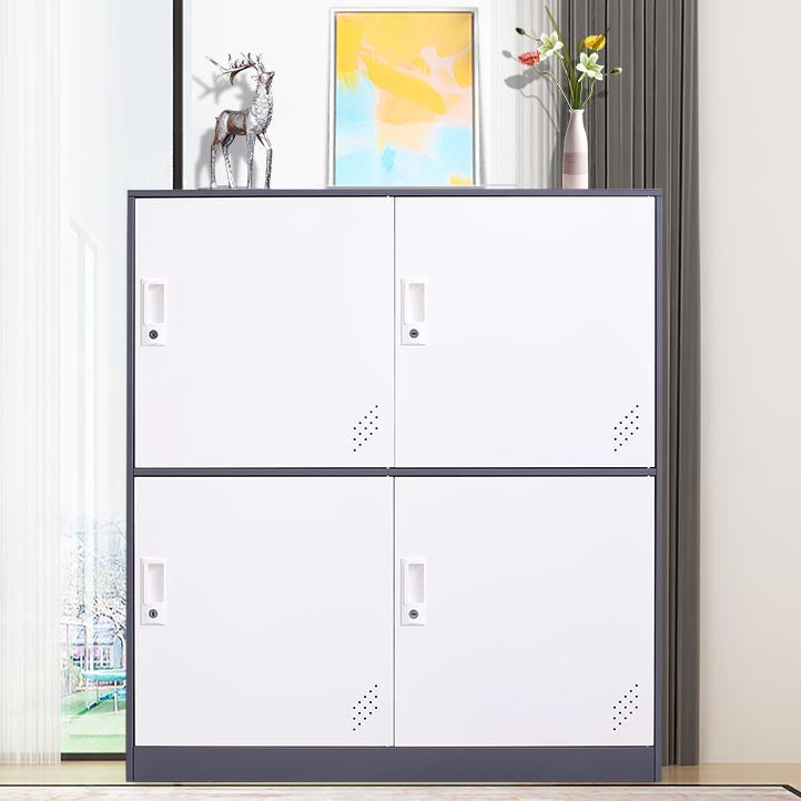 Contemporary Style Wardrobe Armoire Metal Wardrobe Closet with Locks Clearhalo 'Armoires & Wardrobes' 'armoires_wardrobes' 'Bedroom Furniture' 'furn' 'furn_armoires_wardrobes' 'Furniture' 5900561