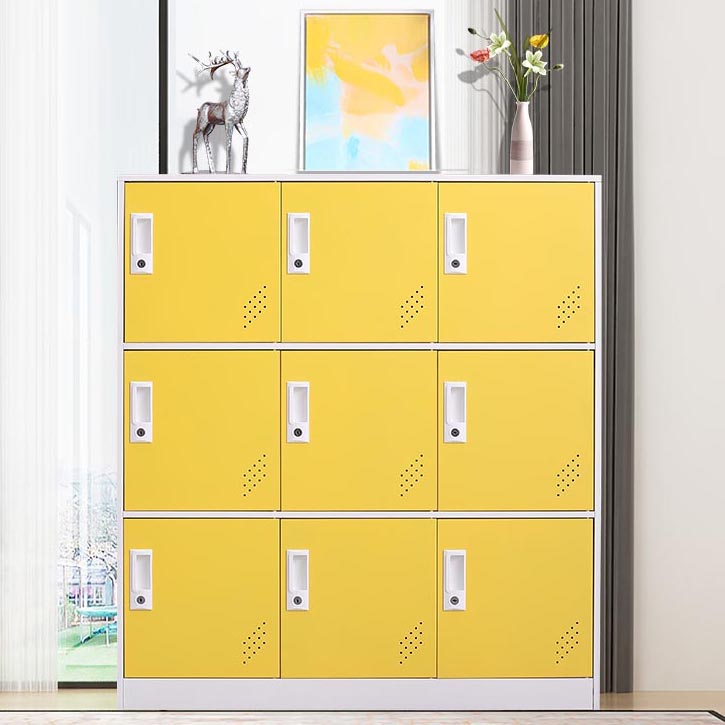 Contemporary Style Wardrobe Armoire Metal Wardrobe Closet with Locks Clearhalo 'Armoires & Wardrobes' 'armoires_wardrobes' 'Bedroom Furniture' 'furn' 'furn_armoires_wardrobes' 'Furniture' 5900563