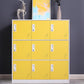 Contemporary Style Wardrobe Armoire Metal Wardrobe Closet with Locks 35"L x 16"W x 39"H Yellow 9 Clearhalo 'Armoires & Wardrobes' 'armoires_wardrobes' 'Bedroom Furniture' 'furn' 'furn_armoires_wardrobes' 'Furniture' 5900569