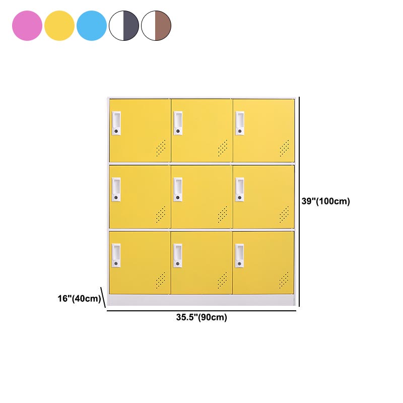 Contemporary Style Wardrobe Armoire Metal Wardrobe Closet with Locks Clearhalo 'Armoires & Wardrobes' 'armoires_wardrobes' 'Bedroom Furniture' 'furn' 'furn_armoires_wardrobes' 'Furniture' 5900574