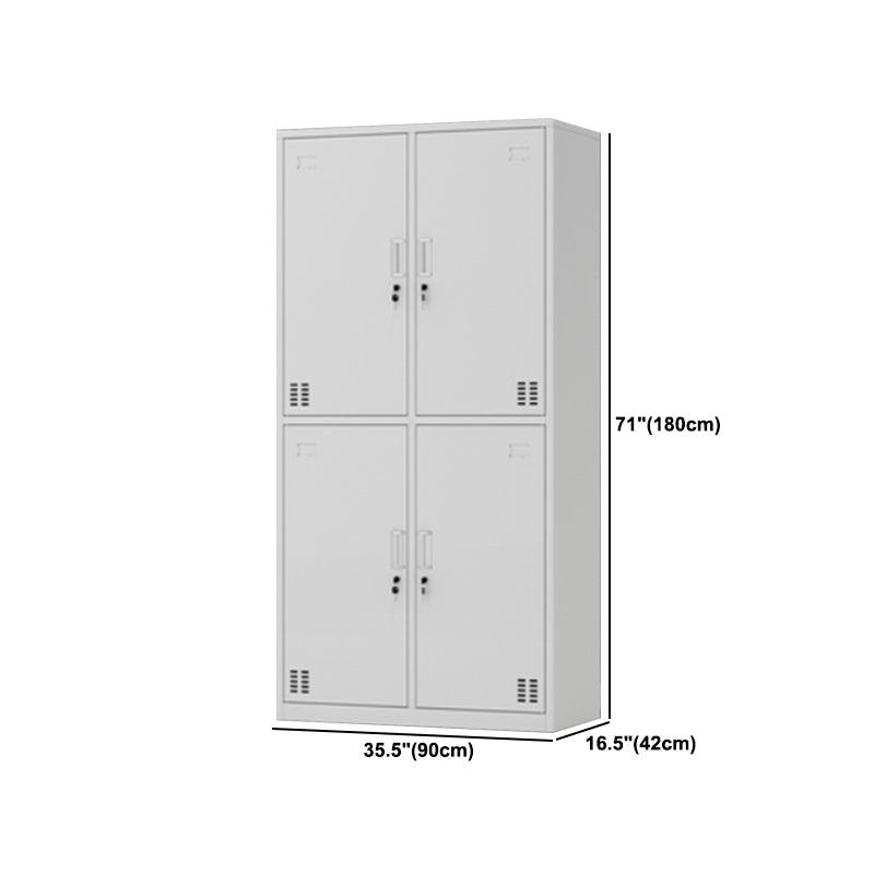 Contemporary Style Wardrobe Armoire Metal Wardrobe Closet with Locks Clearhalo 'Armoires & Wardrobes' 'armoires_wardrobes' 'Bedroom Furniture' 'furn' 'furn_armoires_wardrobes' 'Furniture' 5900578