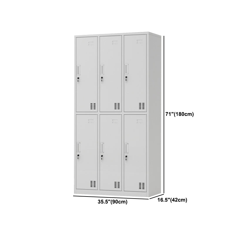 Contemporary Style Wardrobe Armoire Metal Wardrobe Closet with Locks Clearhalo 'Armoires & Wardrobes' 'armoires_wardrobes' 'Bedroom Furniture' 'furn' 'furn_armoires_wardrobes' 'Furniture' 5900579