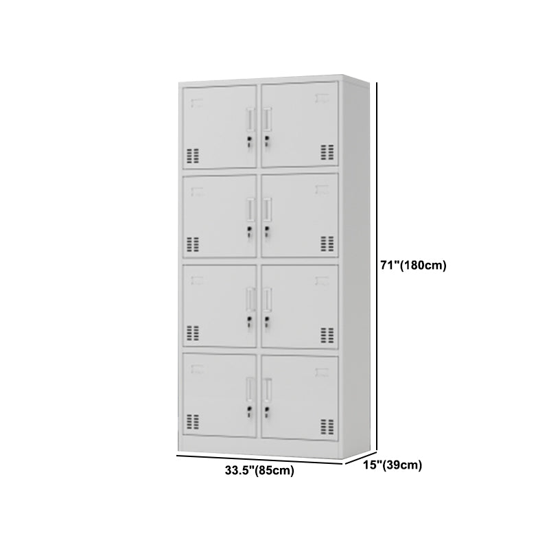 Contemporary Style Wardrobe Armoire Metal Wardrobe Closet with Locks Clearhalo 'Armoires & Wardrobes' 'armoires_wardrobes' 'Bedroom Furniture' 'furn' 'furn_armoires_wardrobes' 'Furniture' 5900582