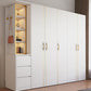 Zeitgenössischer Stil Holzgarderobe weiße Farbe Weiche Nahe Schublade Kleiderschrank