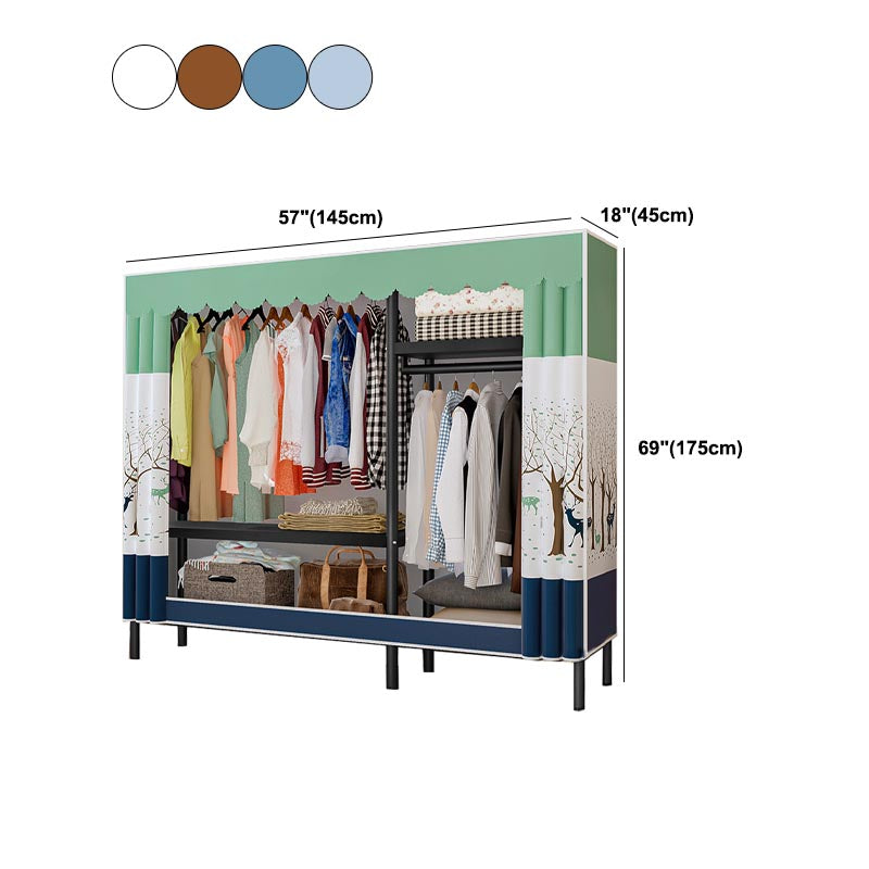 Kleiderschrank des zeitgenössischen Stils im Kleiderschrank mit Beinen