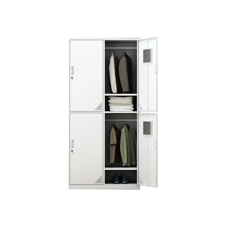 Eigentijdse garderobe armoire witte kleur stalen garderobe kast met sloten
