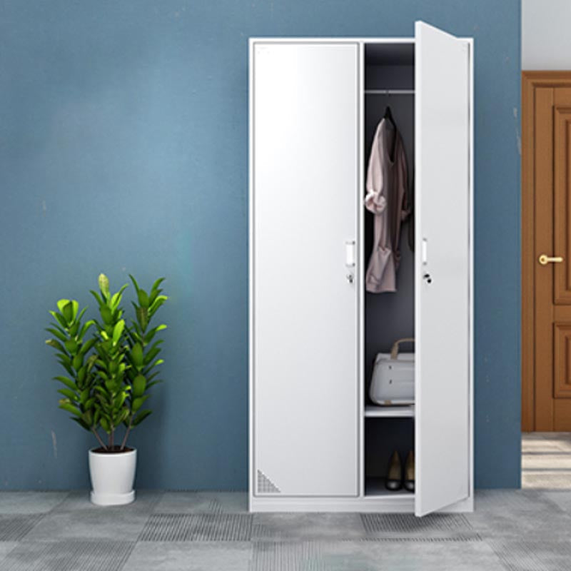 Eigentijdse garderobe armoire witte kleur stalen garderobe kast met sloten