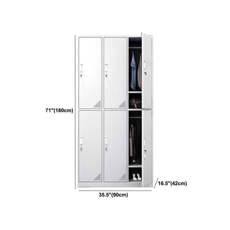 Eigentijdse garderobe armoire witte kleur stalen garderobe kast met sloten