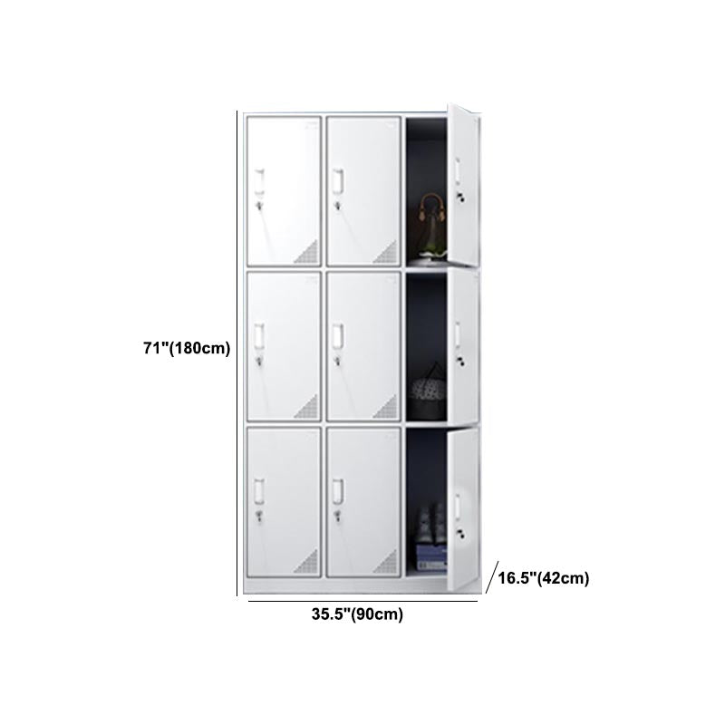 Eigentijdse garderobe armoire witte kleur stalen garderobe kast met sloten