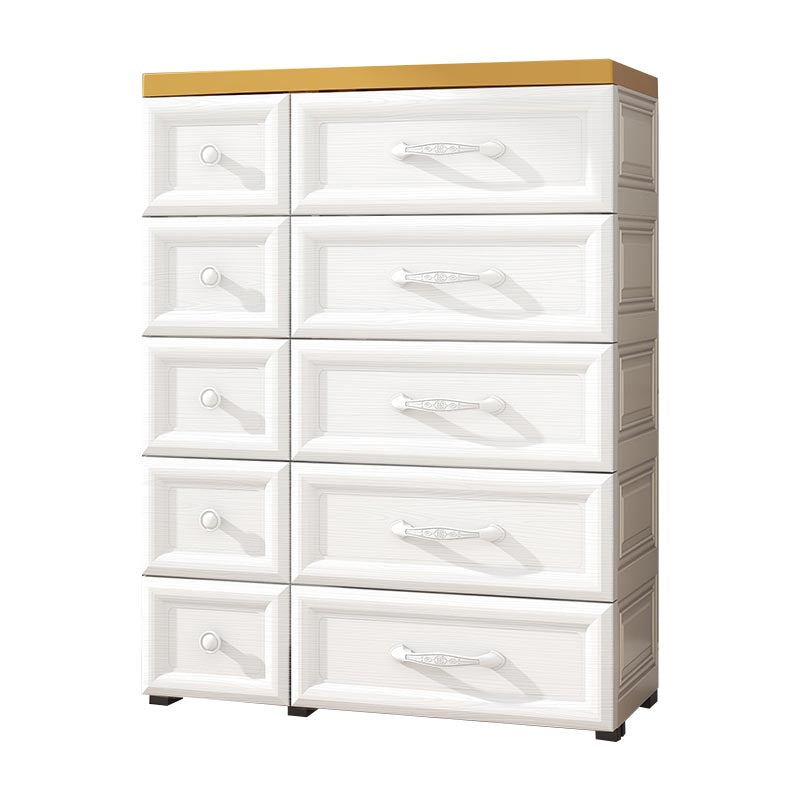 Contemporary Non-Hanging Armoire Plastic Wardrobe Closet,29.13" D x 13.78" W x 39.37" H White Clearhalo 'Armoires & Wardrobes' 'armoires_wardrobes' 'Bedroom Furniture' 'furn' 'furn_armoires_wardrobes' 'Furniture' 5900787