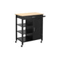 Estilo moderno 35.83 "H Cart de cocina enrollable H Madera Rectangular Kitchen Island Cart
