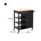 Estilo moderno 35.83 "H Cart de cocina enrollable H Madera Rectangular Kitchen Island Cart