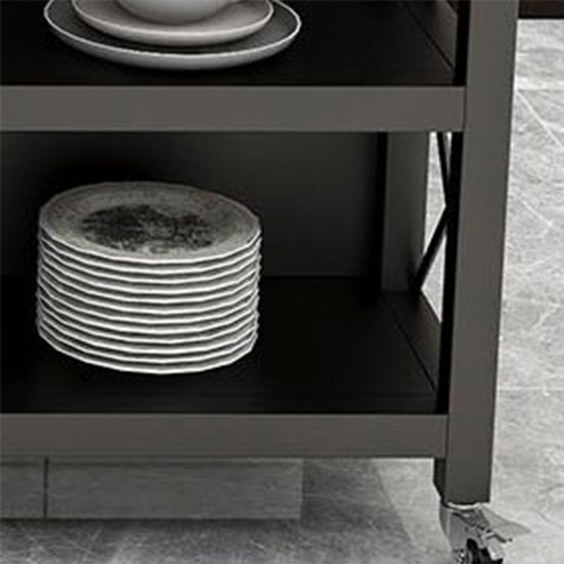 33,46 "carrello in metallo moderno in cima a 33,46" Trolle da cucina in metallo per sala da pranzo