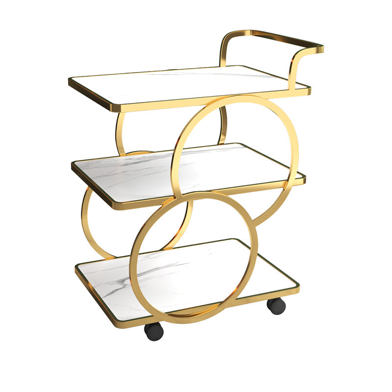 Tavolo da preparazione a rotolamento contemporaneo da 31,5 "H tavolo da preparazione in metallo rettangolare per sala da pranzo