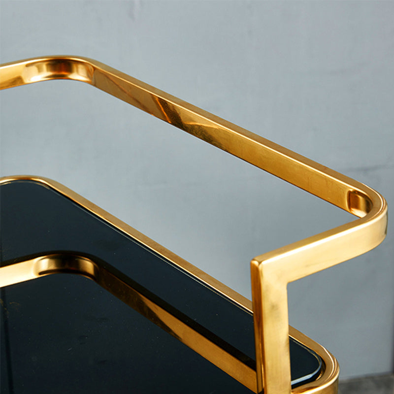 Tavolo da preparazione a rotolamento contemporaneo da 31,5 "H tavolo da preparazione in metallo rettangolare per sala da pranzo