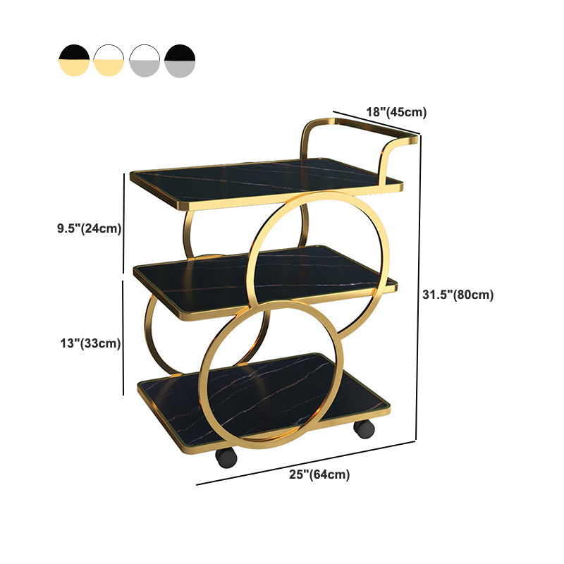 Tavolo da preparazione a rotolamento contemporaneo da 31,5 "H tavolo da preparazione in metallo rettangolare per sala da pranzo