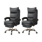 Contemporary Executive Chair High Back Upholstered Managers Chair Dark Gray 2 Piece Set With Footrest Clearhalo 'furn' 'furn_office_chair' 'Furniture' 'Office Chairs' 'Office Furniture' 'office_chair' 5901682