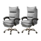 Contemporary Executive Chair High Back Upholstered Managers Chair Light Gray 2 Piece Set With Footrest Clearhalo 'furn' 'furn_office_chair' 'Furniture' 'Office Chairs' 'Office Furniture' 'office_chair' 5901689