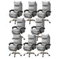 Contemporary Executive Chair High Back Upholstered Managers Chair Light Gray 8 Piece Set With Footrest Clearhalo 'furn' 'furn_office_chair' 'Furniture' 'Office Chairs' 'Office Furniture' 'office_chair' 5901695
