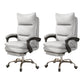 Contemporary Executive Chair High Back Upholstered Managers Chair White 2 Piece Set With Footrest Clearhalo 'furn' 'furn_office_chair' 'Furniture' 'Office Chairs' 'Office Furniture' 'office_chair' 5901698