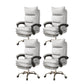 Contemporary Executive Chair High Back Upholstered Managers Chair White 4 Piece Set With Footrest Clearhalo 'furn' 'furn_office_chair' 'Furniture' 'Office Chairs' 'Office Furniture' 'office_chair' 5901699