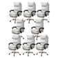 Contemporary Executive Chair High Back Upholstered Managers Chair White 8 Piece Set With Footrest Clearhalo 'furn' 'furn_office_chair' 'Furniture' 'Office Chairs' 'Office Furniture' 'office_chair' 5901704