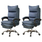 Contemporary Executive Chair High Back Upholstered Managers Chair Blue 2 Piece Set With Footrest Clearhalo 'furn' 'furn_office_chair' 'Furniture' 'Office Chairs' 'Office Furniture' 'office_chair' 5901706