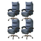 Contemporary Executive Chair High Back Upholstered Managers Chair Blue 4 Piece Set With Footrest Clearhalo 'furn' 'furn_office_chair' 'Furniture' 'Office Chairs' 'Office Furniture' 'office_chair' 5901707