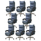 Contemporary Executive Chair High Back Upholstered Managers Chair Blue 8 Piece Set With Footrest Clearhalo 'furn' 'furn_office_chair' 'Furniture' 'Office Chairs' 'Office Furniture' 'office_chair' 5901710