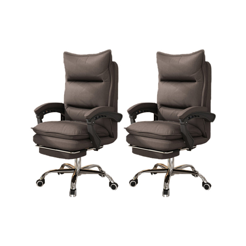 Contemporary Executive Chair High Back Upholstered Managers Chair Coffee 2 Piece Set With Footrest Clearhalo 'furn' 'furn_office_chair' 'Furniture' 'Office Chairs' 'Office Furniture' 'office_chair' 5901711