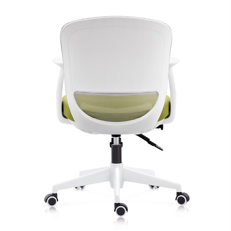 Contemporary Mid-Back Office Chair Adjustable Ergonomic Desk Chair White-Green 1 Piece Clearhalo 'furn' 'furn_office_chair' 'Furniture' 'Office Chairs' 'Office Furniture' 'office_chair' 5901727