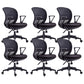 Contemporary Mid-Back Office Chair Adjustable Ergonomic Desk Chair Black 6 Piece Set Clearhalo 'furn' 'furn_office_chair' 'Furniture' 'Office Chairs' 'Office Furniture' 'office_chair' 5901728