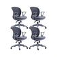 Contemporary Mid-Back Office Chair Adjustable Ergonomic Desk Chair Grey 4 Piece Set Clearhalo 'furn' 'furn_office_chair' 'Furniture' 'Office Chairs' 'Office Furniture' 'office_chair' 5901732