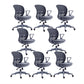Contemporary Mid-Back Office Chair Adjustable Ergonomic Desk Chair Grey 8 Piece Set Clearhalo 'furn' 'furn_office_chair' 'Furniture' 'Office Chairs' 'Office Furniture' 'office_chair' 5901734