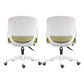Contemporary Mid-Back Office Chair Adjustable Ergonomic Desk Chair White-Green 2 Piece Set Clearhalo 'furn' 'furn_office_chair' 'Furniture' 'Office Chairs' 'Office Furniture' 'office_chair' 5901735