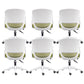Contemporary Mid-Back Office Chair Adjustable Ergonomic Desk Chair White-Green 6 Piece Set Clearhalo 'furn' 'furn_office_chair' 'Furniture' 'Office Chairs' 'Office Furniture' 'office_chair' 5901737