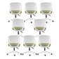 Contemporary Mid-Back Office Chair Adjustable Ergonomic Desk Chair White-Green 8 Piece Set Clearhalo 'furn' 'furn_office_chair' 'Furniture' 'Office Chairs' 'Office Furniture' 'office_chair' 5901738