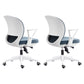 Contemporary Mid-Back Office Chair Adjustable Ergonomic Desk Chair White-Blue 2 Piece Set Clearhalo 'furn' 'furn_office_chair' 'Furniture' 'Office Chairs' 'Office Furniture' 'office_chair' 5901739